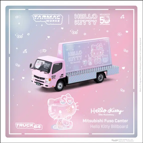 Tarmac Works 1:64 TRUCK64 Mitsubishi Fuso Canter Hello Kitty Billboard
