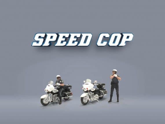 American Diorama 1:64 Figure Set: Speed Cop Police Motorcycles AD-64530MJ