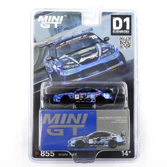 MINI GT No.855 Nissan Silvia (S15) D-MAX #70 D-MAX Racing 2023 D1 Grand Prix - Japan Exclusive RHD / D1 Blister Packaging MGT00855-BL