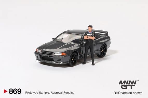 Nissan Skyline GT-R (R32) Nismo Gunmetal W/ Matsuda Figure Tsugio Matsuda Collection MGT00869