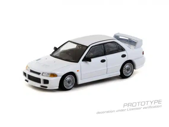 Tarmac Works 1:64 GLOBAL64 Mitsubishi Lancer RS Evolution III White T64G-050-RS