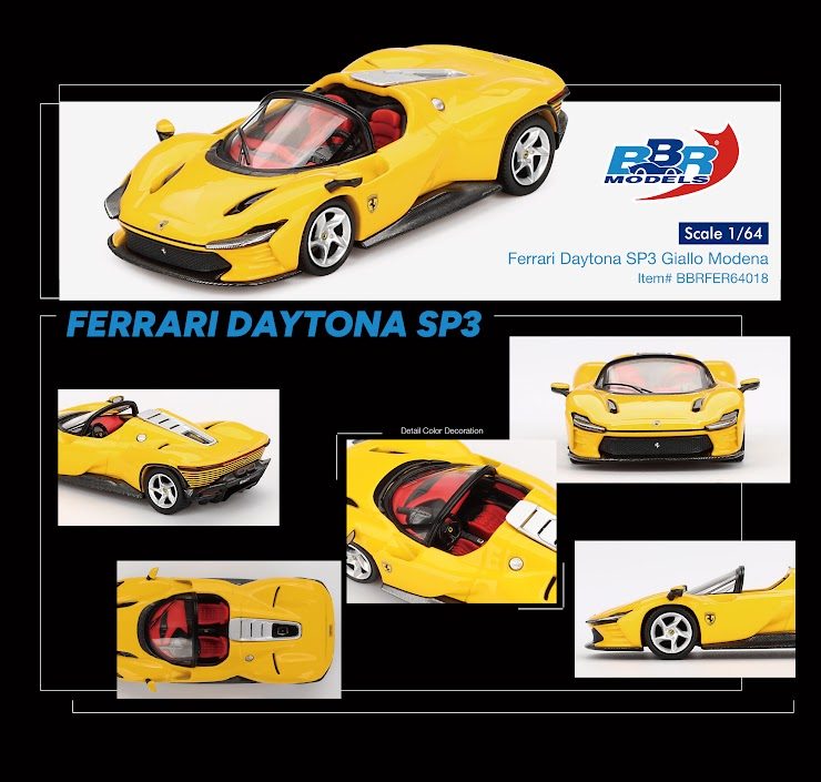 Ferrari Daytona SP3 Giallo Modena BBRFER64018