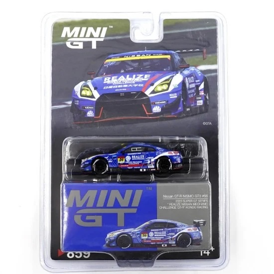 MINI GT No.859 Nissan GT-R NISMO GT3 #56 " REALIZE NISSAN MECHANIC CHALLENGE GT-R" KONDO RACING 2023 SUPER GT SERIES / Blister Packaging MGT00859
