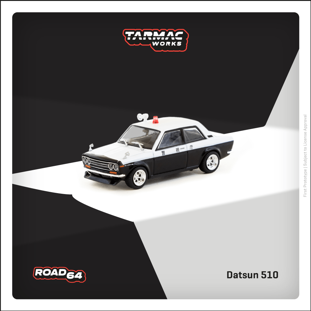 Tarmac Works 1:64 ROAD64 Datsun 510 Police Car T64R-052-PC