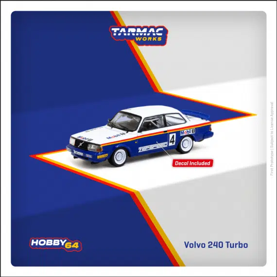 Tarmac Works 1:64 HOBBY64 Volvo 240 Turbo Malaysian Group A Championships 1987