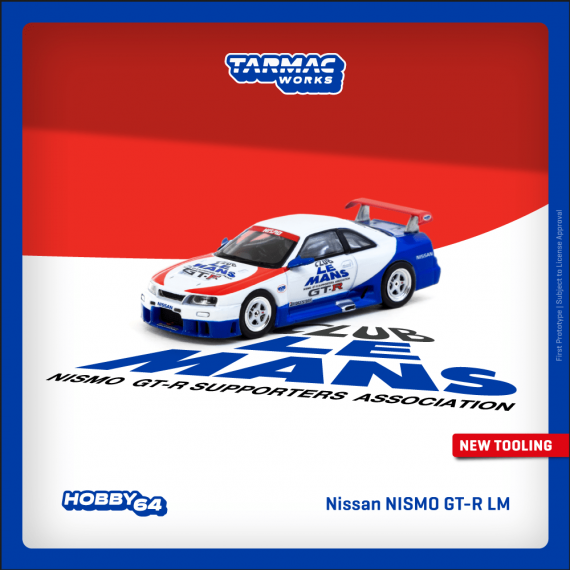 Tarmac Works 1:64 HOBBY64 Nissan NISMO GT-R LM Test Car T64-067-TC