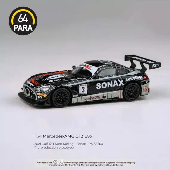 PARA64 1:64 Mercedes-AMG GT3 2021 Gulf 12H Ram Racing - Sonax PA-55360