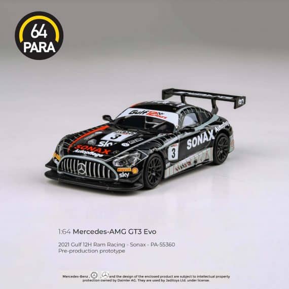 PARA64 1:64 Mercedes-AMG GT3 2021 Gulf 12H Ram Racing - Sonax PA-55360