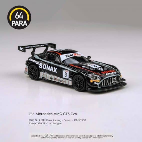 PARA64 1:64 Mercedes-AMG GT3 2021 Gulf 12H Ram Racing - Sonax PA-55360