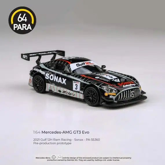 PARA64 1:64 Mercedes-AMG GT3 2021 Gulf 12H Ram Racing - Sonax PA-55360