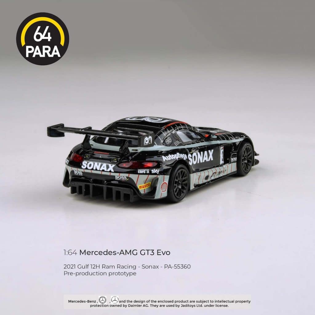 PARA64 1:64 Mercedes-AMG GT3 2021 Gulf 12H Ram Racing - Sonax PA-55360