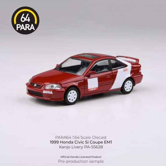 PARA64 1:64 1999 Honda Civic Si Coupe EM1 Kanjo Livery PA-55628
