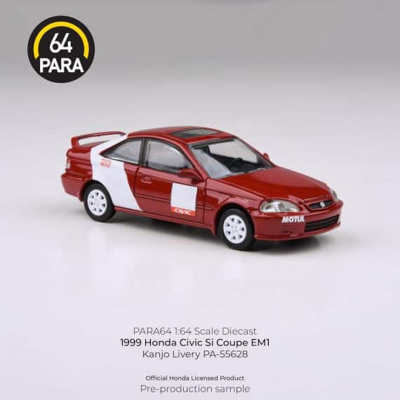 PARA64 1:64 1999 Honda Civic Si Coupe EM1 Kanjo Livery PA-55628