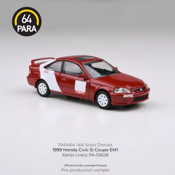 PARA64 1:64 1999 Honda Civic Si Coupe EM1 Kanjo Livery PA-55628