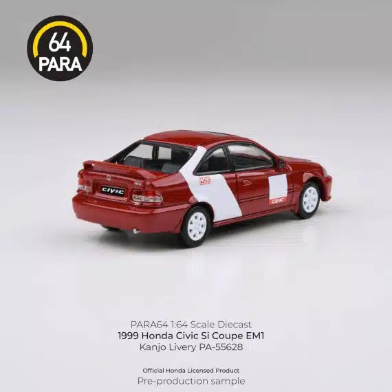 PARA64 1:64 1999 Honda Civic Si Coupe EM1 Kanjo Livery PA-55628