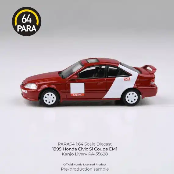 PARA64 1:64 1999 Honda Civic Si Coupe EM1 Kanjo Livery PA-55628