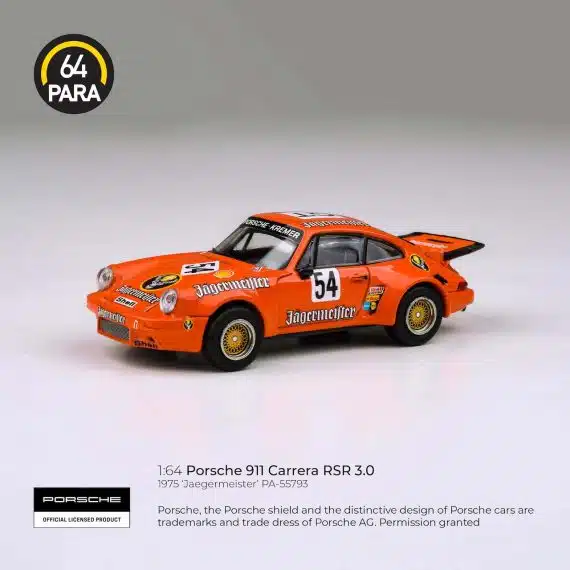 PARA64 1:64 1974 Porsche 911 Carerra RSR 3.0 Jaegermeister PA-55793