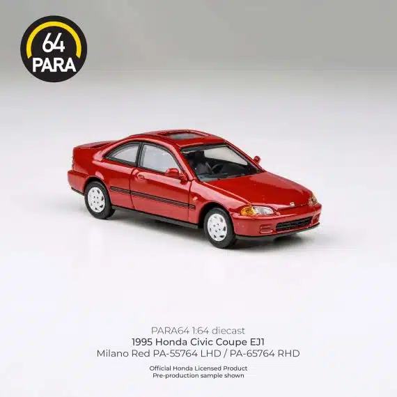 PARA64 1:64 1995 Honda Civic Coupe EJ1 Milano Red PA-65764