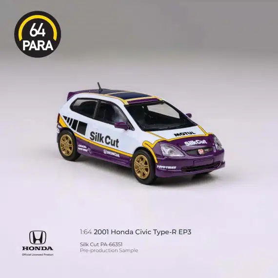 PARA64 1:64 2001 Honda Civic Type R EP3 Silk Cut PA-66351