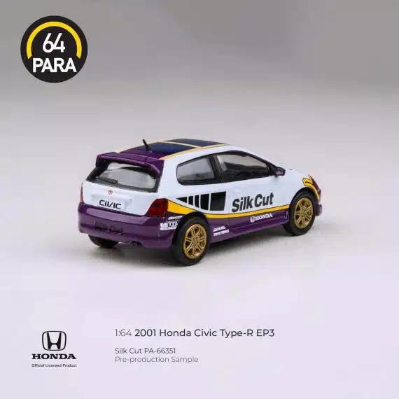 PARA64 1:64 2001 Honda Civic Type R EP3 Silk Cut PA-66351
