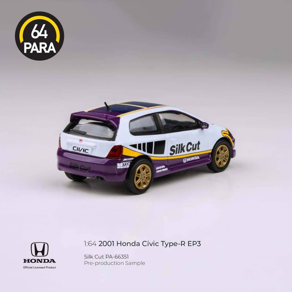 PARA64 1:64 2001 Honda Civic Type R EP3 Silk Cut PA-66351