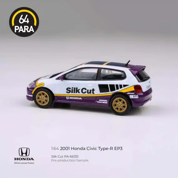 PARA64 1:64 2001 Honda Civic Type R EP3 Silk Cut PA-66351