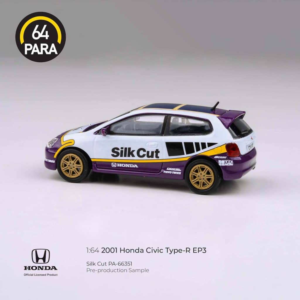 PARA64 1:64 2001 Honda Civic Type R EP3 Silk Cut PA-66351