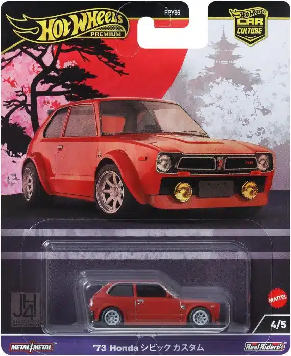 Hot Wheels Premium Car Culture Japan Historics 4 '73 Honda Civic Custom HRV85