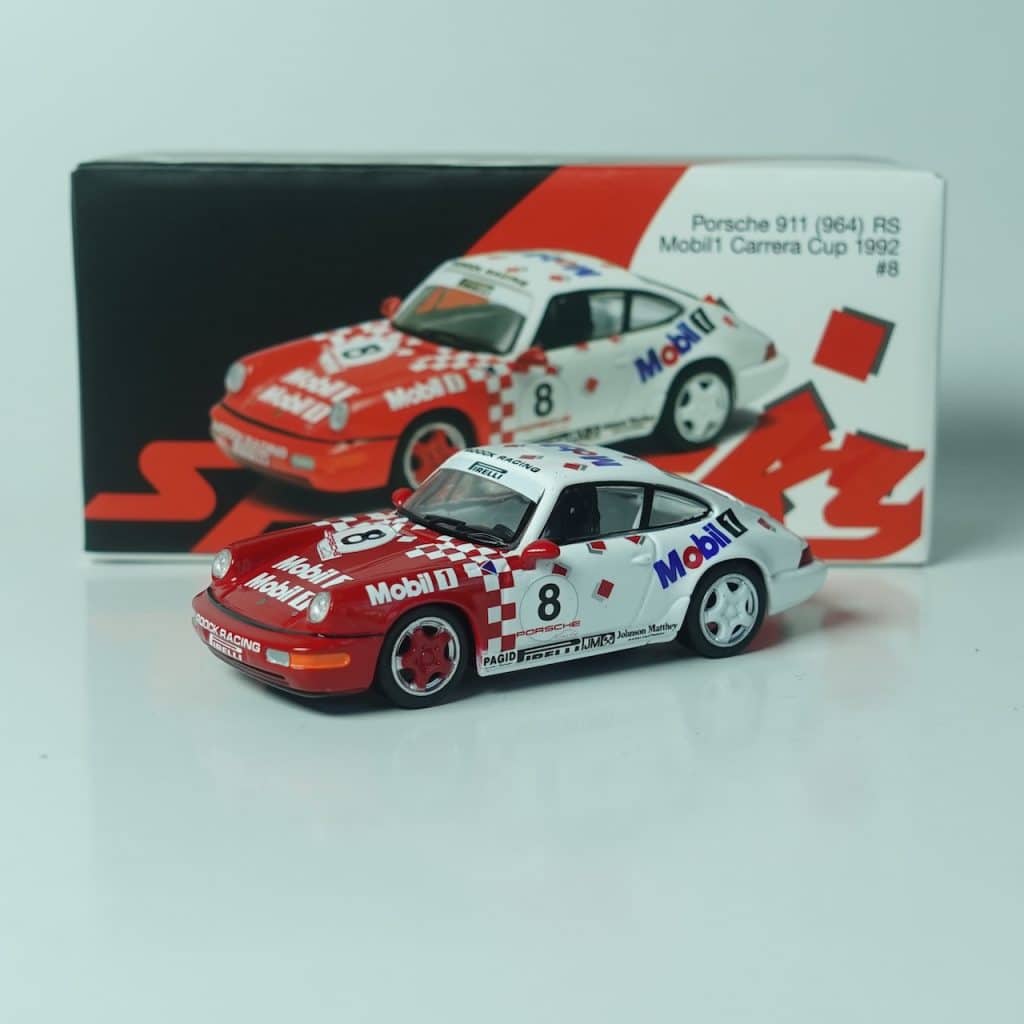 Sparky x Tiny 1/64 Porsche 911 964 Rs Mobil1 Carrera Cup 1992 #8 (Tiny Exclusive) YO64012