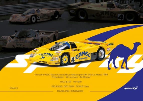 Sparky x Tiny 1/64 Porsche - 962C Team Camel Brun Motorsport #4 24h Le Mans 1988
