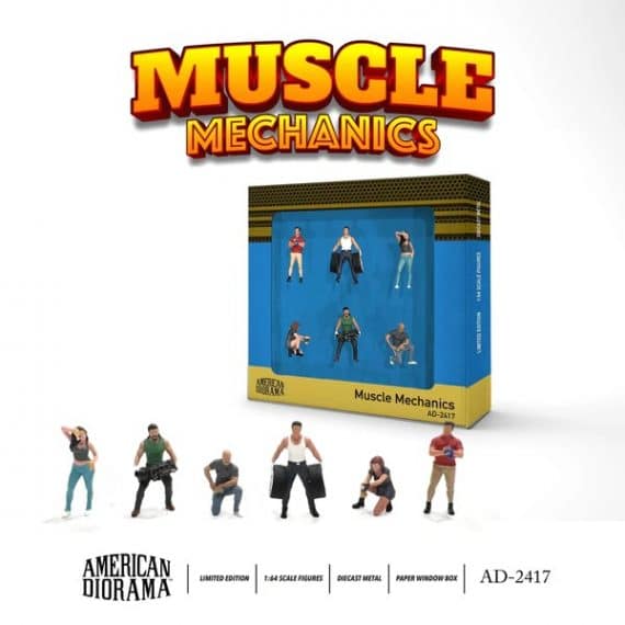 American Diorama 1:64 Figure Set: Muscle Mechanics AD-2417