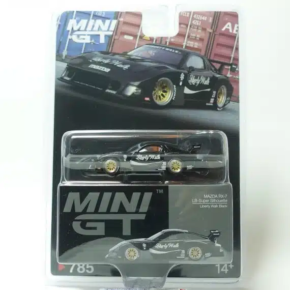 MINI GT No.785 MAZDA RX-7 LB-Super Silhouette Liberty Walk Black/ Blister Packaging MGT00785-BL
