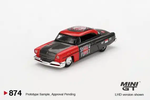 MINI GT No.874 Lincoln Capri Hot Rod 1954 "Shadow Puppet" MINI GT x MIZU Diecast 2024 MGT00874 blister packaging