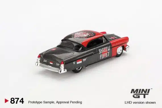 MINI GT No.874 Lincoln Capri Hot Rod 1954 "Shadow Puppet" MINI GT x MIZU Diecast 2024 MGT00874 blister packaging