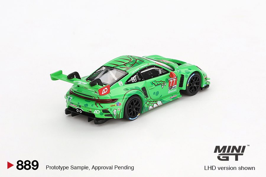 MINI GT No.889 Porsche 911 GT3 R #77 AO Racing 2024 IMSA Daytona 24 Hrs