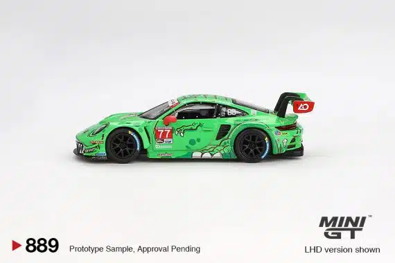 MINI GT No.889 Porsche 911 GT3 R #77 AO Racing 2024 IMSA Daytona 24 Hrs