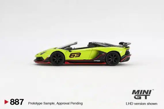 MINI GT No.887 Lamborghini Aventador SVJ 63 Roadster Verde Shock MGT00887