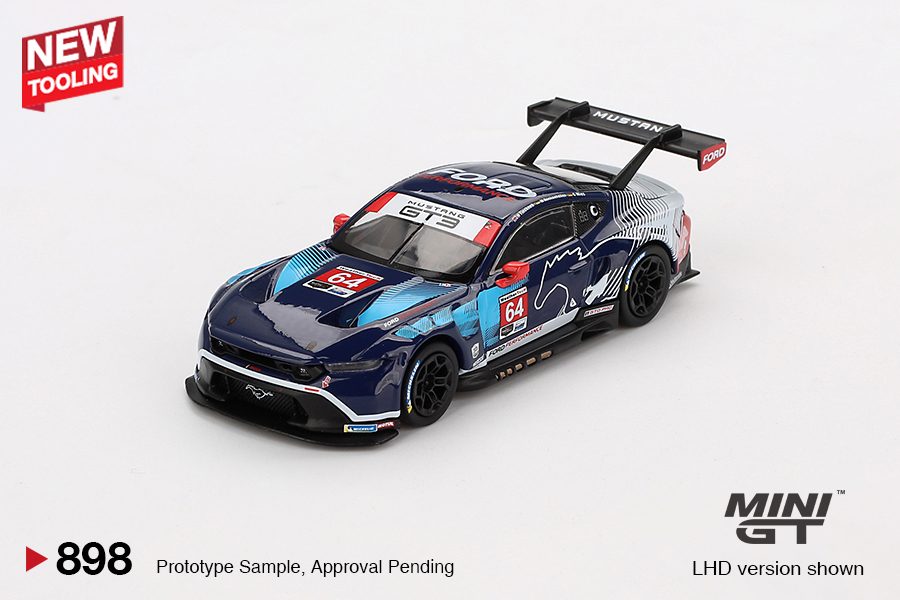 MINI GT No.898 Ford Mustang GT3 #64 Ford Multimatic Motorsports 2024 IMSA Daytona 24 Hrs MGT00898