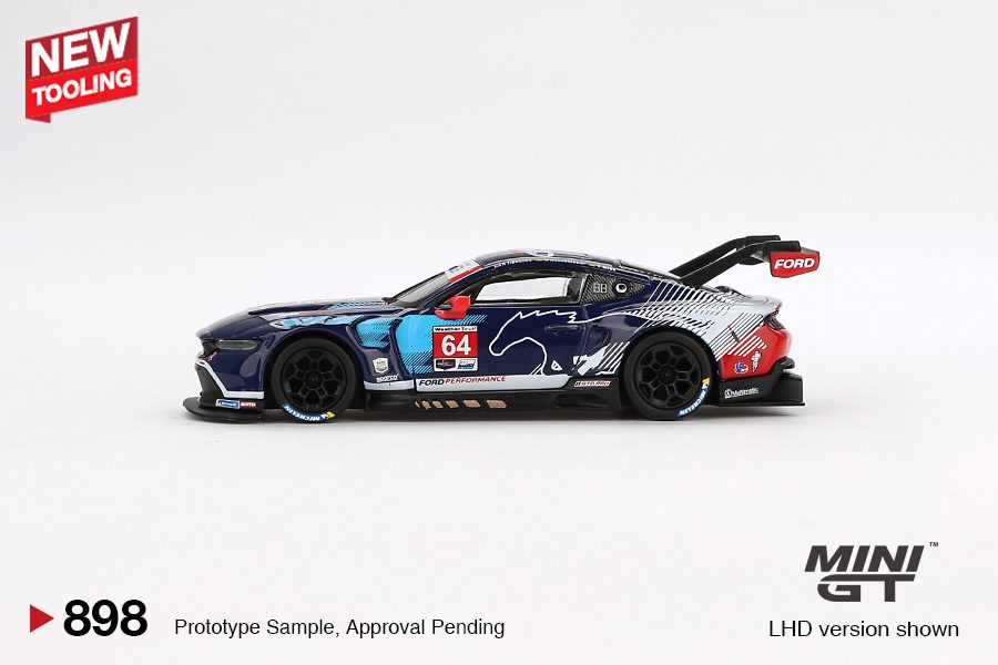 MINI GT No.898 Ford Mustang GT3 #64 Ford Multimatic Motorsports 2024 IMSA Daytona 24 Hrs MGT00898