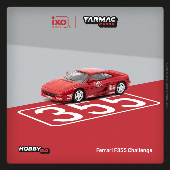Tarmac Works 1:64 HOBBY64 Ferrari F355 Challenge Presentation T64-083-PRE