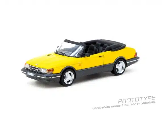 Tarmac Works 1:64 GLOBAL64 Saab 900 Turbo Convertible Yellow T64G-067-YE