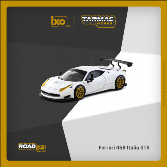 Tarmac Works 1:64 ROAD64 Ferrari 458 Italia GT3 White T64R-074-WH