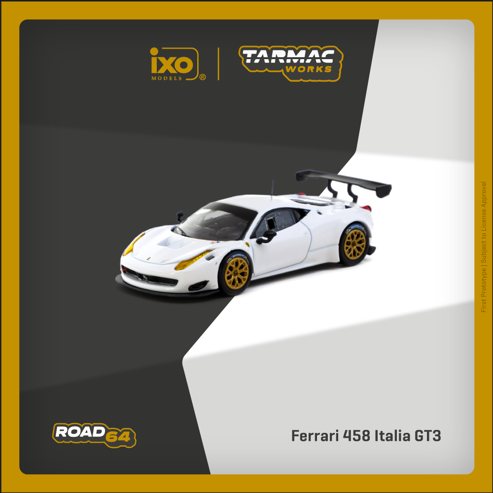 Tarmac Works 1:64 ROAD64 Ferrari 458 Italia GT3 White T64R-074-WH