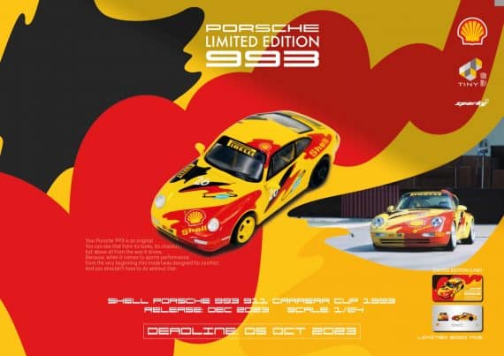 Spark 1:64 TINY Shell Porsche 993 #26 (without rear spoiler) YO64006