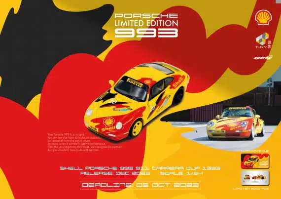 Spark 1:64 TINY Shell Porsche 993 #26 (without rear spoiler) YO64006