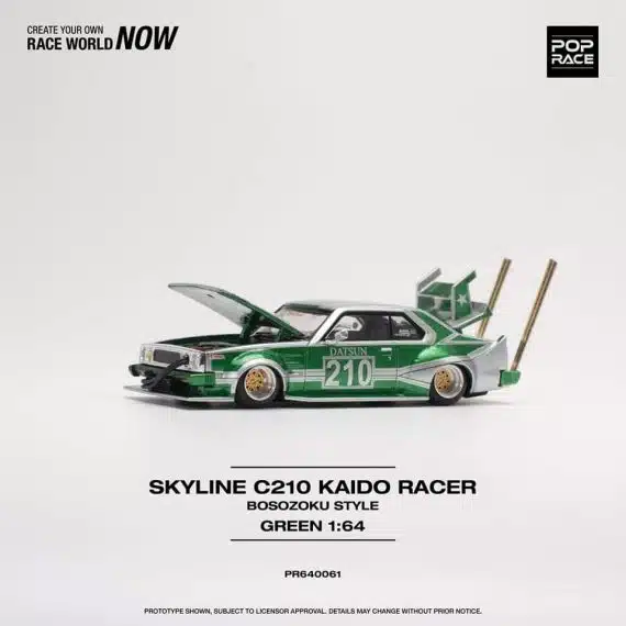 POP RACE 1:64 Skyline C210 Kaido Racer - Bosozoku Style PR640061
