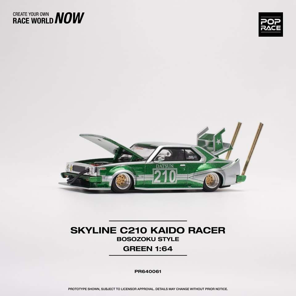 POP RACE 1:64 Skyline C210 Kaido Racer - Bosozoku Style PR640061