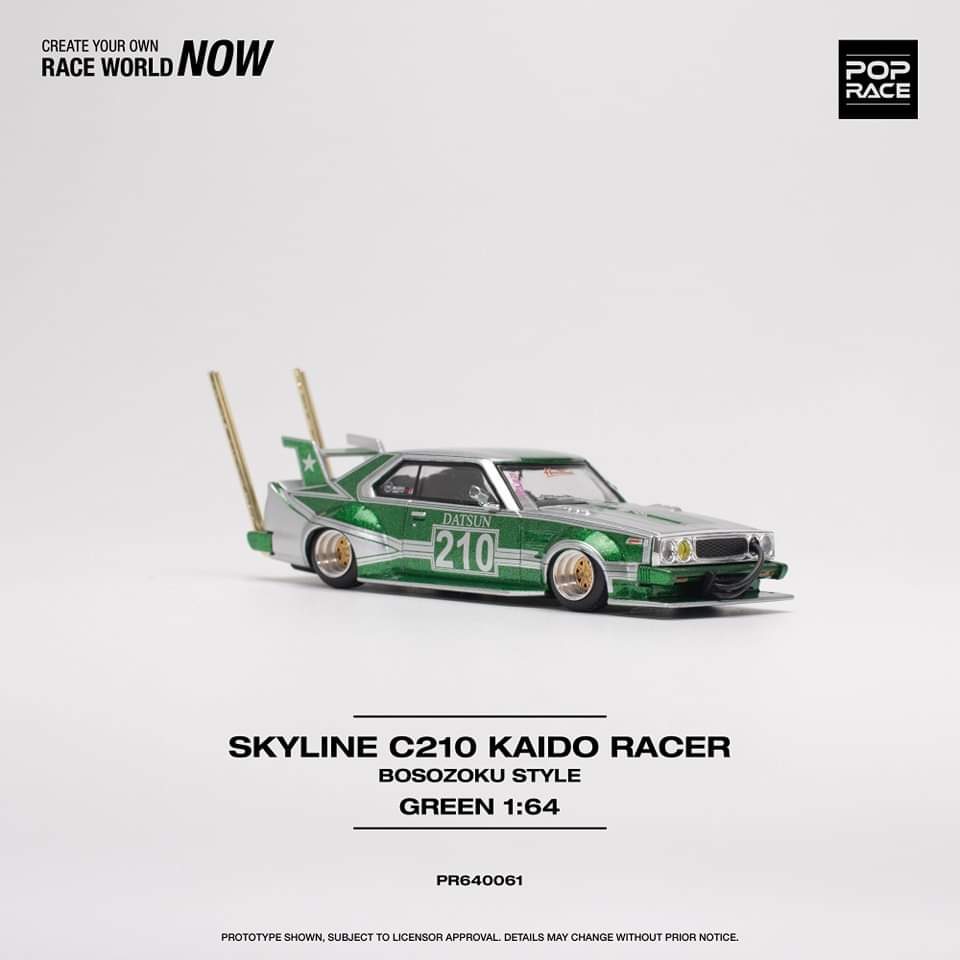 POP RACE 1:64 Skyline C210 Kaido Racer - Bosozoku Style PR640061