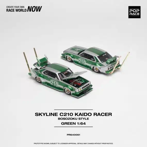 POP RACE 1:64 Skyline C210 Kaido Racer - Bosozoku Style PR640061