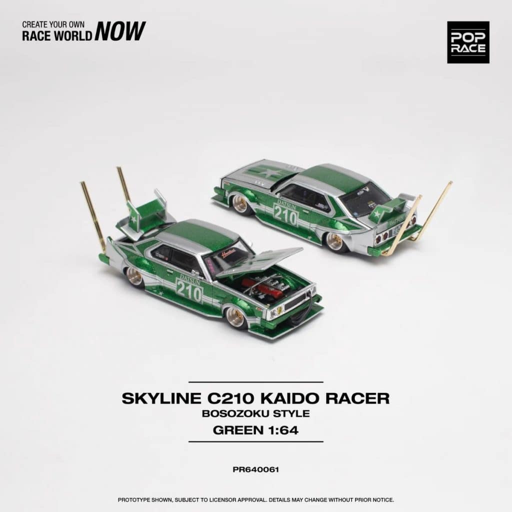 POP RACE 1:64 Skyline C210 Kaido Racer - Bosozoku Style PR640061